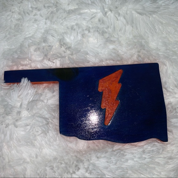 Other - Handmade Oklahoma Thunder Wood Plaque